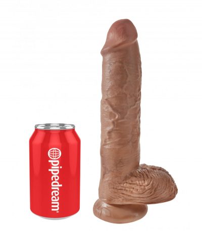 10" COCK WITH BALLS TAN - Imagen 3