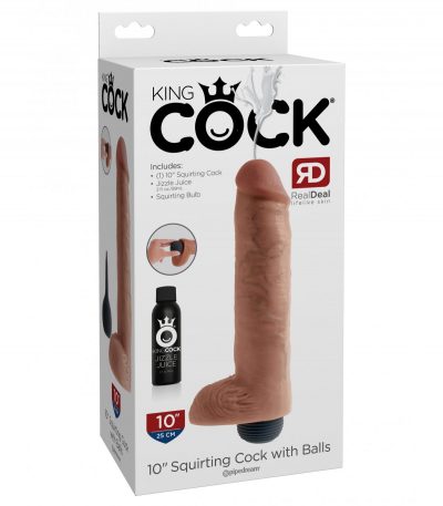 10" SQUIRTING COCK WITH BALLS LIGHT - Imagen 2