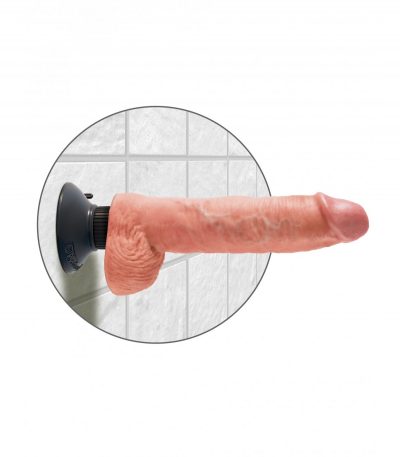 10" VIBRATING COCK WITH BALLS LIGHT - Imagen 5