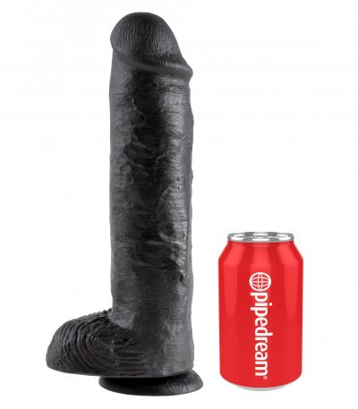 11" COCK WITH BALLS BLACK - Imagen 4