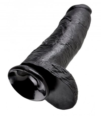 12" COCK WITH BALLS BLACK - Imagen 4