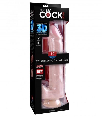 12" TRIPLE DENSITY COCK WITH BALLS LIGHT - Imagen 2