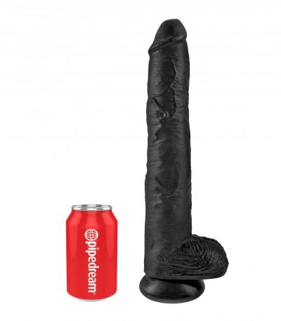 14" COCK WITH BALLS BLACK - Imagen 3
