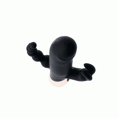 HARLEQUIN RECHARGEABLE RABBIT VIBRATOR WITH GYRATING DILDO SHAPE - Imagen 3