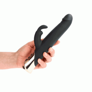 TEDDY RECHARGEABLERABBIT VIBRATOR WITH GYRATING DILDO SHAPE