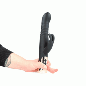 LIONHEAD RECHARGEABLE THRUSTING AND ROTATING RABBIT VIBRATOR