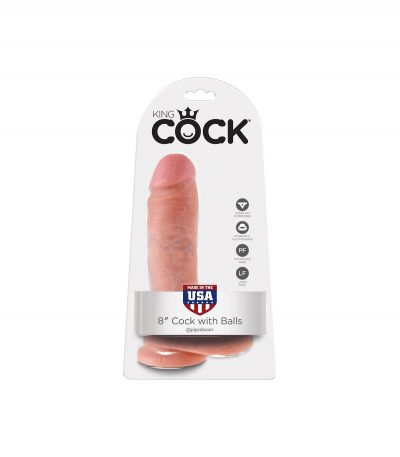 8" COCK WITH BALLS LIGHT - Imagen 2