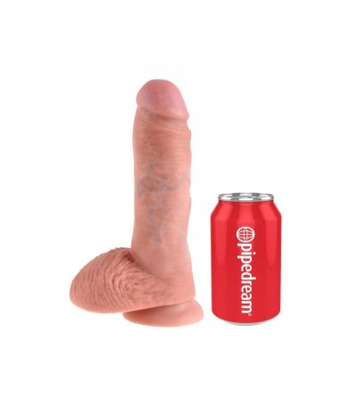 8" COCK WITH BALLS LIGHT - Imagen 3