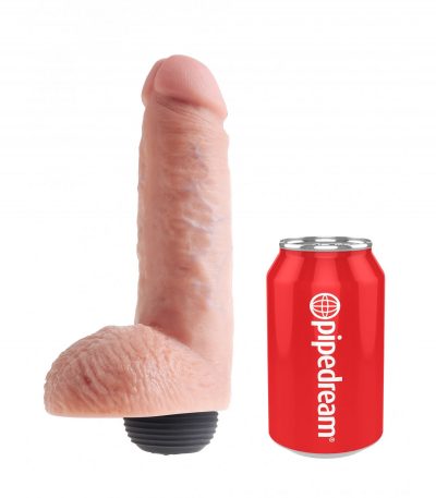 8" SQUIRTING COCK WITH BALLS LIGHT - Imagen 4