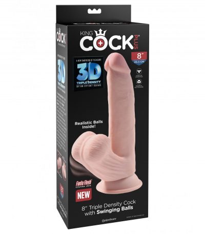 8" TRIPLE DENSITY COCK WITH SWINGING BALLS LIGHT - Imagen 2