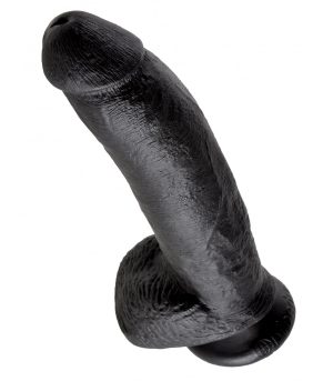 9" COCK WITH BALLS BLACK