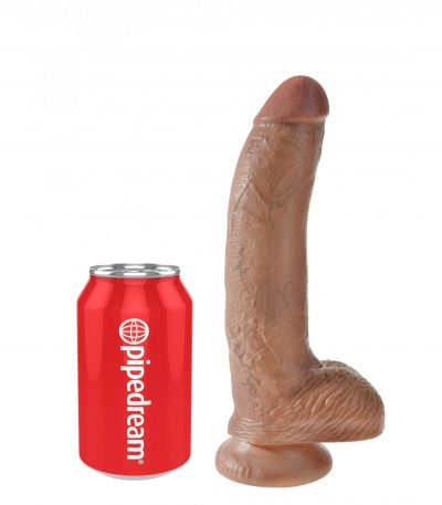 9" COCK WITH BALLS TAN - Imagen 3