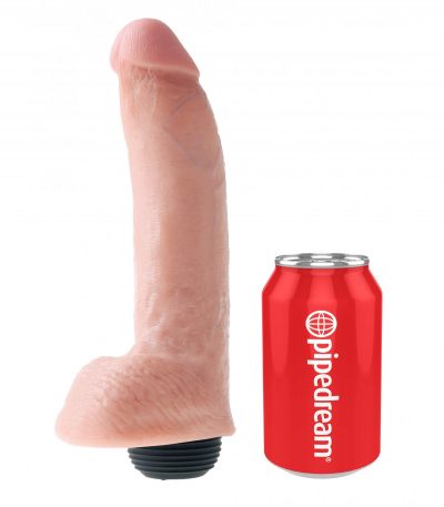 9" SQUIRTING COCK WITH BALLS LIGHT - Imagen 4