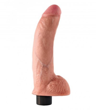 9" VIBRATING COCK WITH BALLS LIGHT - Imagen 3