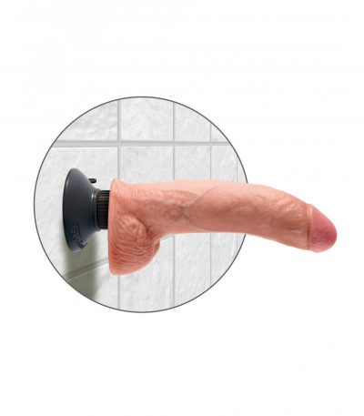 9" VIBRATING COCK WITH BALLS LIGHT - Imagen 5