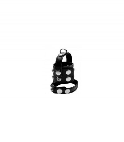 RING WITH BLACK TESTICLES HARNESS - Imagen 4