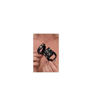 RING WITH BLACK TESTICLES HARNESS