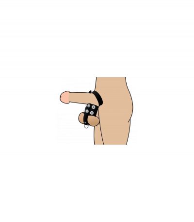 RING WITH BLACK TESTICLES HARNESS - Imagen 6