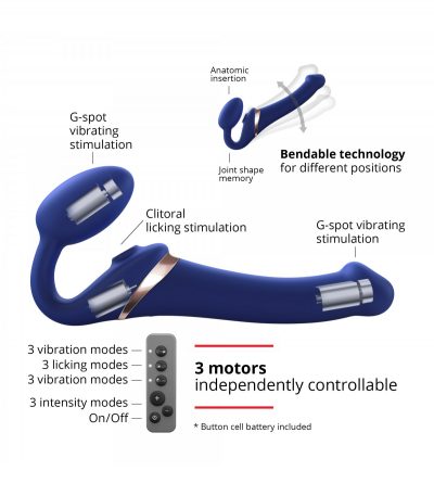 ADJUSTABLE HARNESS MULTI ORGASM L BLUE - Imagen 2