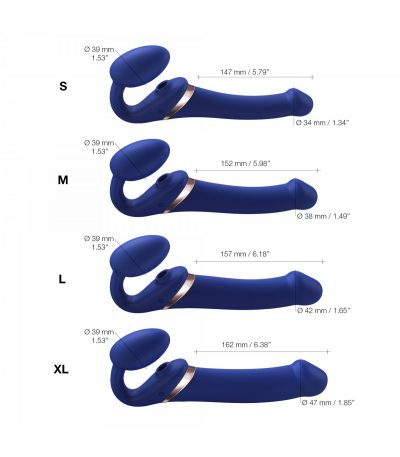 ADJUSTABLE HARNESS MULTI ORGASM L BLUE - Imagen 4