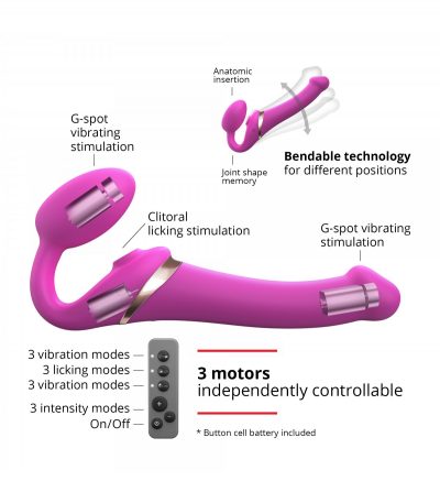 ADJUSTABLE HARNESS MULTI ORGASM L FUCHSIA - Imagen 3