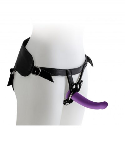 HARNESS WITH PURPLE DILDO SIZE M