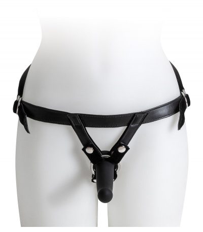 HARNESS WITH BLACK DILDO SIZE M - Imagen 4
