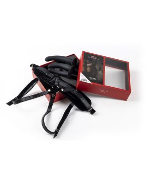 HARNESS WITH SET BLACK DILDOS SIZES S / M / L