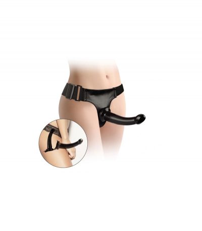 BLACK MAGIC DOUBLE STRAP-ON HARNESS 17'8 CM BLACK - Imagen 4