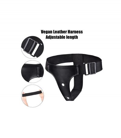 BLACK MAGIC DOUBLE STRAP-ON HARNESS W/ VIBRATION 17'8 CM BLACK - Imagen 6