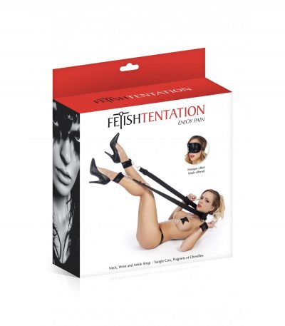 NECK-ANKLE HARNESS WITH 4 HANDCUFFS - Imagen 2