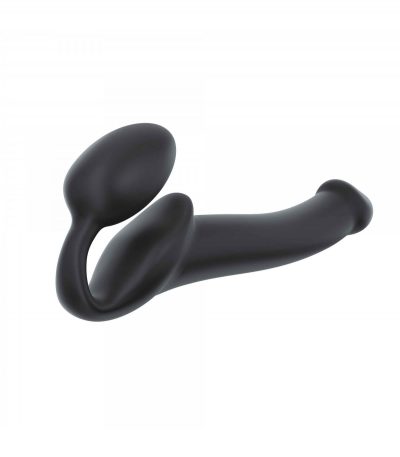 HARNESS DILDO STRAP-ON FLEXIBLE SOFT SILICONE BLACK M - Imagen 3