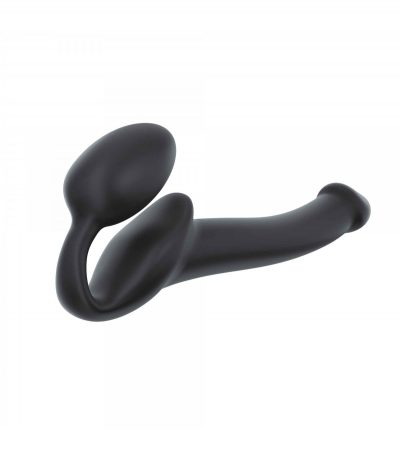 HARNESS DILDO STRAP-ON FLEXIBLE SOFT SILICONE BLACK S - Imagen 2