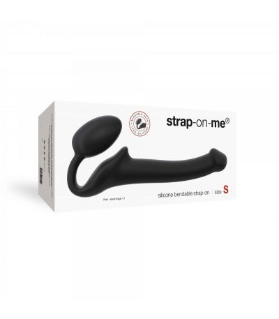 HARNESS DILDO STRAP-ON FLEXIBLE SOFT SILICONE BLACK S - Imagen 4