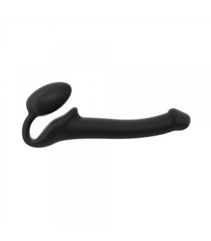 HARNESS DILDO STRAP-ON FLEXIBLE SOFT SILICONE BLACK S