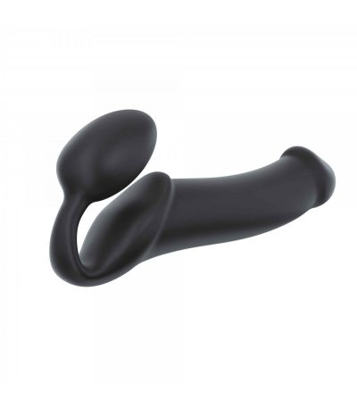 HARNESS DILDO STRAP-ON FLEXIBLE SOFT SILICONE BLACK XL - Imagen 3