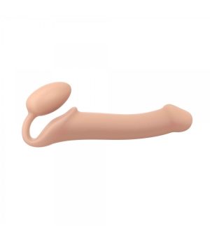 HARNESS DILDO STRAP-ON FLEXIBLE SOFT SILICONE NUDE L