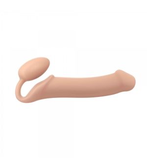 HARNESS DILDO STRAP-ON FLEXIBLE SOFT SILICONE NUDE XL
