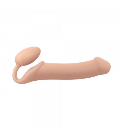 HARNESS DILDO STRAP-ON FLEXIBLE SOFT SILICONE NUDE XL