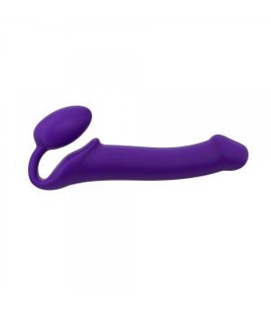 HARNESS DILDO STRAP-ON FLEXIBLE SOFT SILICONE VIOLET L