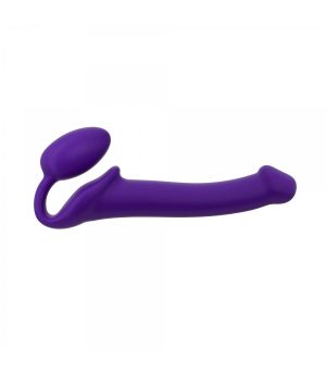 HARNESS DILDO STRAP-ON FLEXIBLE SOFT SILICONE VIOLET M