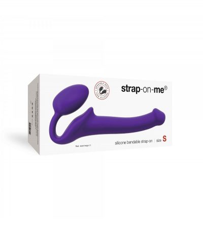 HARNESS DILDO STRAP-ON FLEXIBLE SOFT SILICONE VIOLET S - Imagen 2