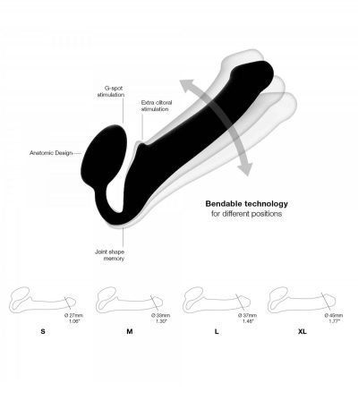 HARNESS DILDO STRAP-ON FLEXIBLE SOFT SILICONE VIOLET S - Imagen 3
