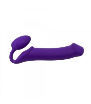 HARNESS DILDO STRAP-ON FLEXIBLE SOFT SILICONE VIOLET XL