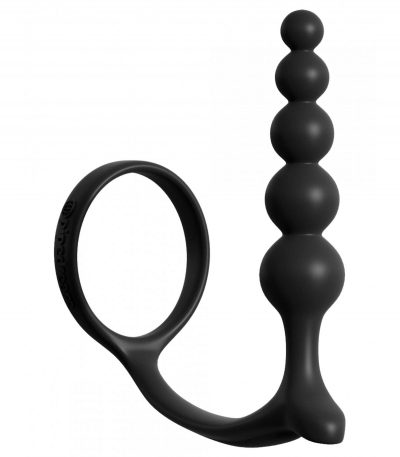 ASS-GASM COCKRING ANAL BEADS BLACK - Imagen 3