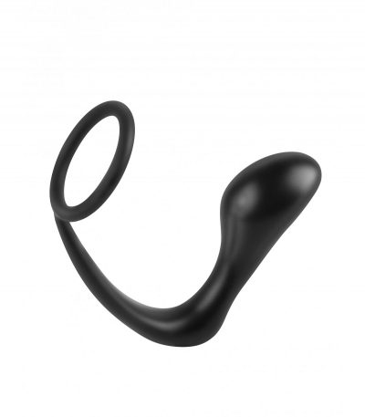 ASS-GASM COCKRING PLUG BLACK - Imagen 3