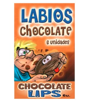 COMIC BOX OF 6 DARK CHOCOLATE LIPS