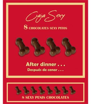 SEXY RED BOX 8 DARK CHOCOLATE DICK