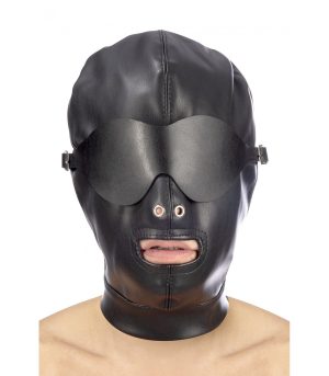 ADJUSTABLE BLACK HOOD WITH MOUTH OPENING