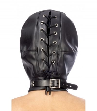 ADJUSTABLE BLACK HOOD WITH MOUTH AND EYE OPENING - Imagen 2